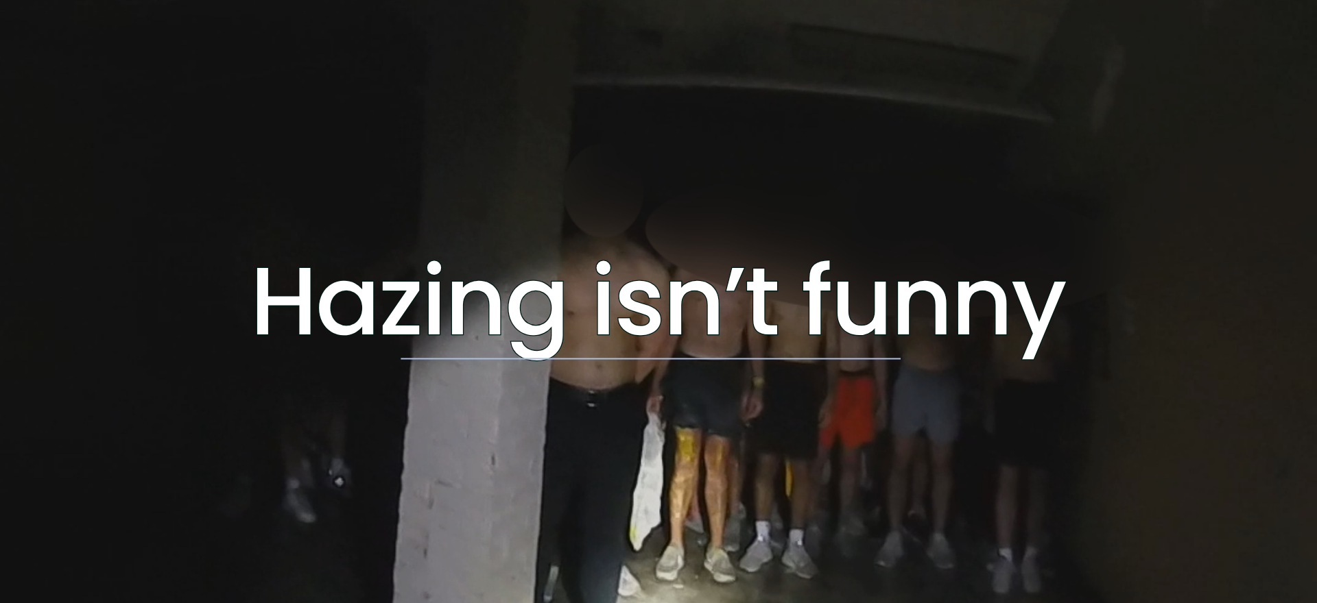 Hazing isn't funny